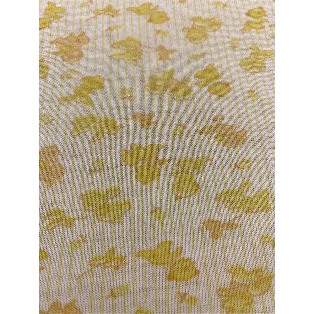 Vintage 1970 Carters Layette Gown Yellow Long Sleeve Snap Button * Wear * Piling